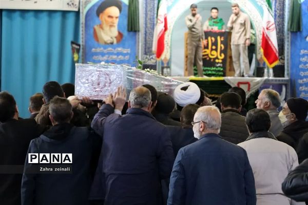 مراسم وداع با  شهید گمنام هشت سال دفاع‌مقدس در شهرستان اقلید