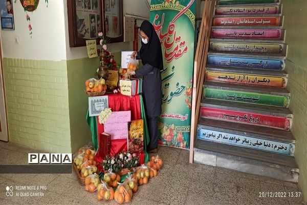 برگزاری پویش یلدای مهربانی در مدارس دخترانه شهرستان کاشمر