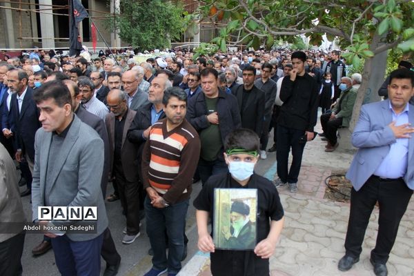تشییع پیکر 3 شهید گمنام دفاع مقدس در بوشهر