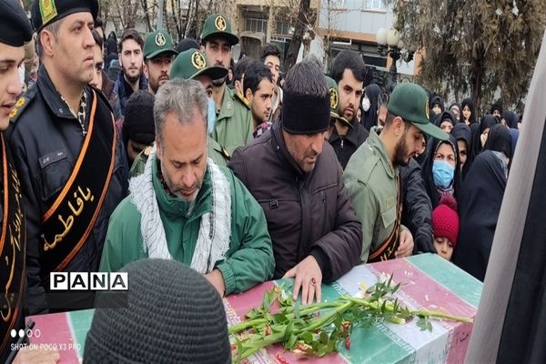 مراسم تشییع پیکر شهید گمنام در شهرستان خرمدره