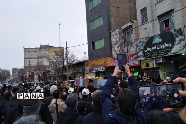 مراسم تشییع پیکر شهید گمنام در شهرستان خرمدره