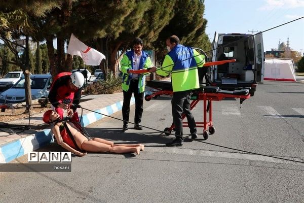 مانورسراسری ایمنی بمناسبت سالروز حادثه زلزله بم در خراسان جنوبی