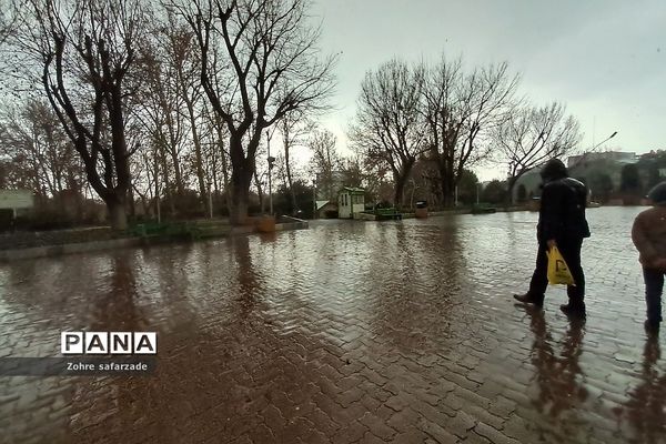 پارک لاله تهران در‌ یک روز بارانی