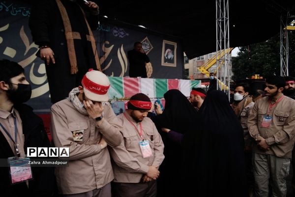 مراسم تشییع پیکر شهدای گمنام دفاع مقدس، مصادف با سالروز شهادت حضرت زهرا (س) در گیلان