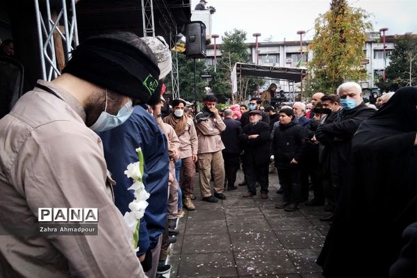 مراسم تشییع پیکر شهدای گمنام دفاع مقدس، مصادف با سالروز شهادت حضرت زهرا (س) در گیلان