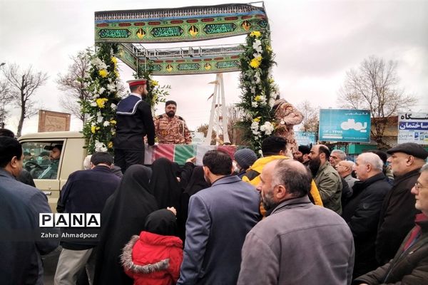 مراسم تشییع پیکر شهدای گمنام دفاع مقدس، مصادف با سالروز شهادت حضرت زهرا (س) در گیلان