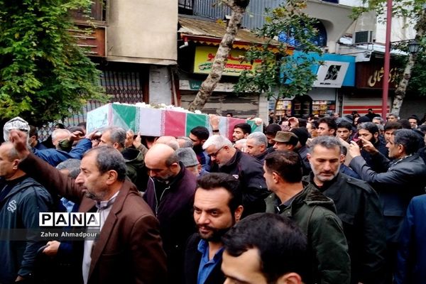 مراسم تشییع پیکر شهدای گمنام دفاع مقدس، مصادف با سالروز شهادت حضرت زهرا (س) در گیلان