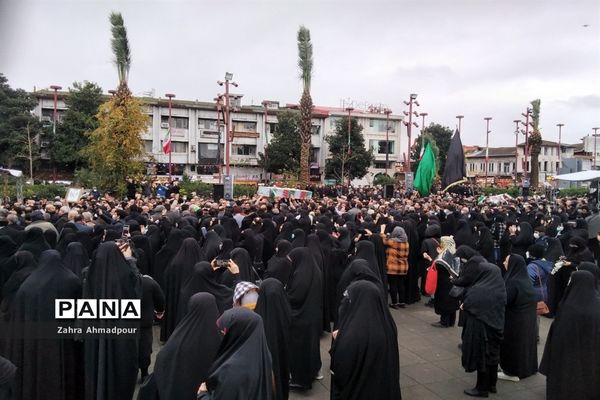 مراسم تشییع پیکر شهدای گمنام دفاع مقدس، مصادف با سالروز شهادت حضرت زهرا (س) در گیلان