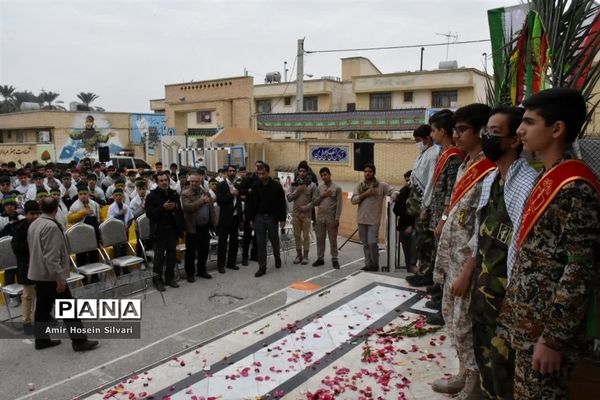 میهمانی شهید گمنام در مدارس جهرم