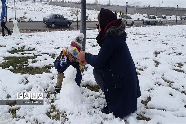 روز برفی در آباده