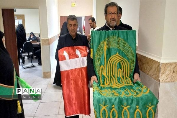 مراسم تشییع و خاکسپاری پیکر شهید گمنام در دبیرستان شاهد امام حسین(ع)