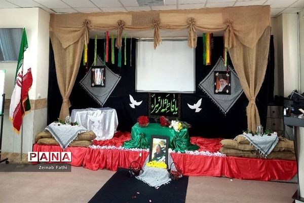مراسم تشییع و خاکسپاری پیکر شهید گمنام در دبیرستان شاهد امام حسین(ع)