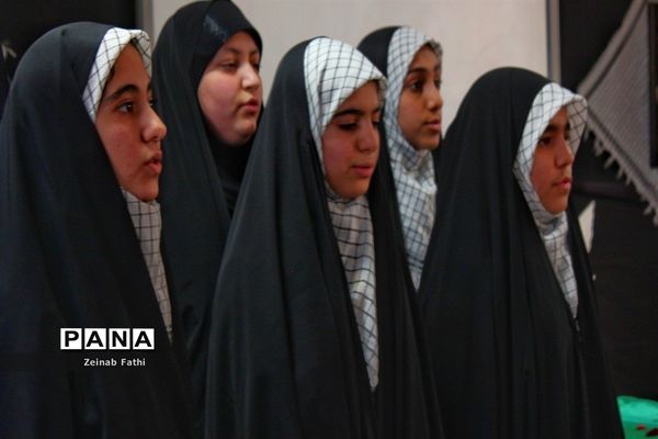 مراسم تشییع و خاکسپاری پیکر شهید گمنام در دبیرستان شاهد امام حسین(ع)