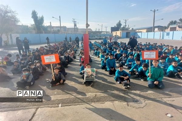 برگزاری مراسم گرامیداشت سالگرد شهادت حاج قاسم سلیمانی در مدارس شهرستان بهبهان