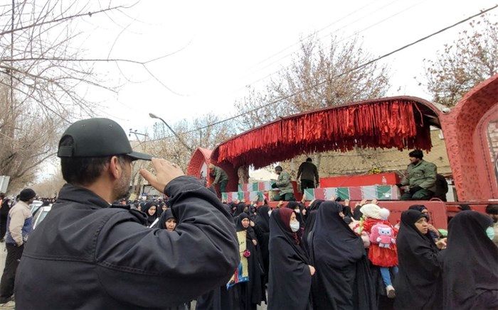 برگزاری مراسم وداع با پیکر شهید گمنام در شهرستان گلپایگان/فیلم