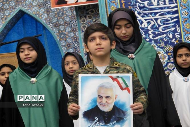 برگزاری نخستین عهدواره دانشآموزی شهید حاج قاسم سلیمانی در نماز جمعه شهرستان پردیس