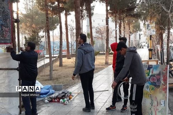 برپایی ایستگاه صلواتی توسط سازمان دانش‌آموزی استان سمنان‌