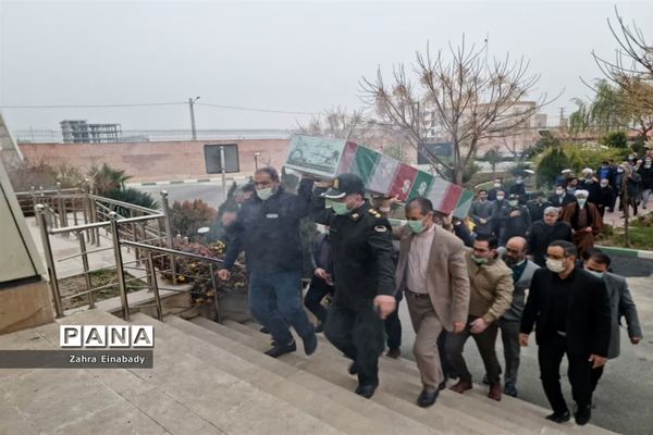 تشییع پیکر شهید گمنام در ادارات شهرستان ملارد