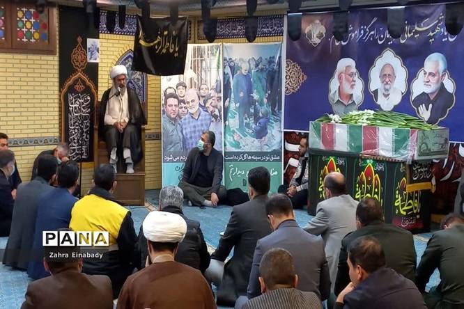 تشییع پیکر شهید گمنام در ادارات شهرستان ملارد