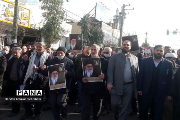 راهپیمایی باشکوه مردم غیور شهرستان قرچک