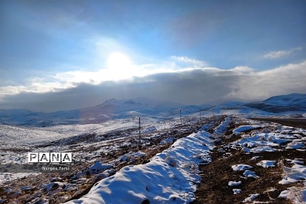 طبیعت برفی روستای «ونان» قم