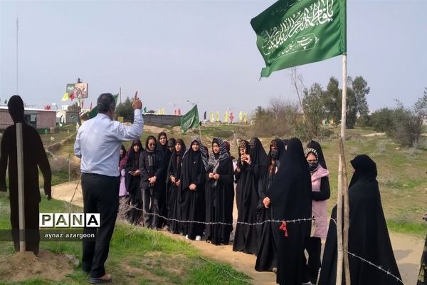 حضور دانش‌آموزان قائمشهری در یادمان عملیات فتح المبین