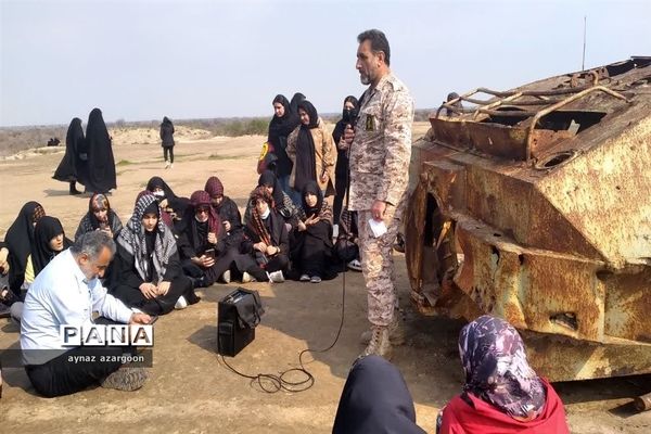 حضور دانش‌آموزان قائمشهری در یادمان عملیات فتح المبین