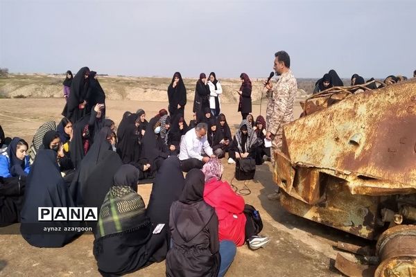 حضور دانش‌آموزان قائمشهری در یادمان عملیات فتح المبین