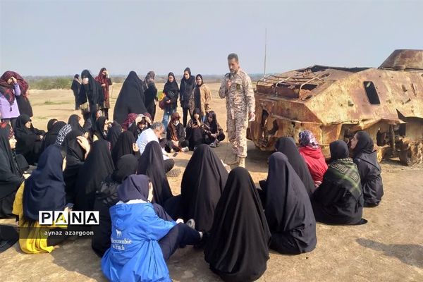 حضور دانش‌آموزان قائمشهری در یادمان عملیات فتح المبین