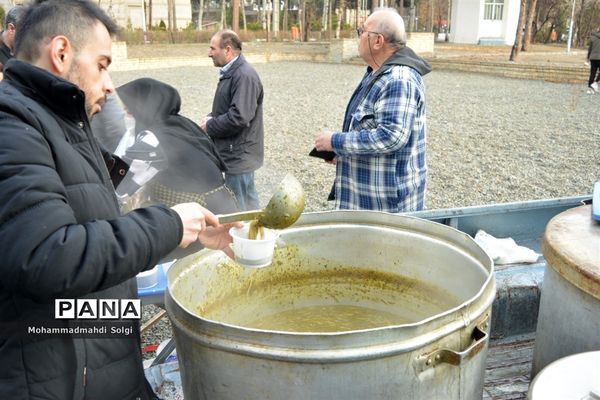 مراسم افتتاحیه حسینیه دانش‌آموزی ثامن الحجج در اردوگاه منتظری شهرستان شهریار