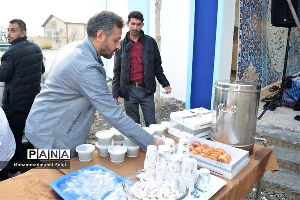 مراسم افتتاحیه حسینیه دانش‌آموزی ثامن الحجج در اردوگاه منتظری شهرستان شهریار