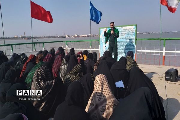 حضور دانش‌آموزان قائمشهری در اروندکنار
