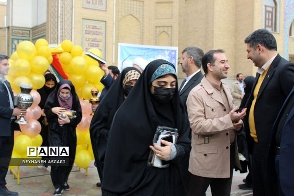 مراسم بدرقه اردوی «زیارت‌‌اولی‌ها» به مقصد مشهد مقدس