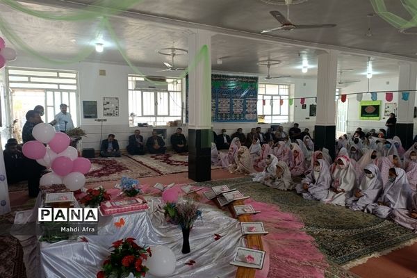 مراسم جشن تکلیف دانش آموزان دختر بخش تشان شهرستان بهبهان