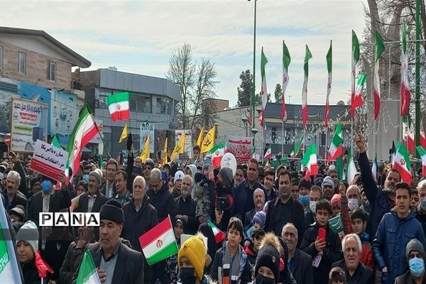 حماسه‌ای دیگر از مردم شهرستان نظرآباد در راهپیمایی 22 بهمن 1401