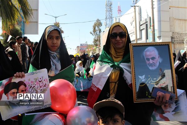 راهپیمایی 22 بهمن در زاهدان