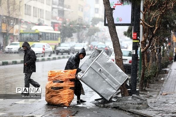 بارش برف زمستانی در تهران