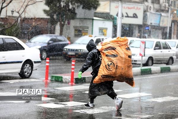 بارش برف زمستانی در تهران