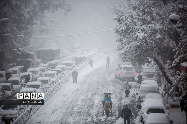 بارش برف زمستانی در تهران