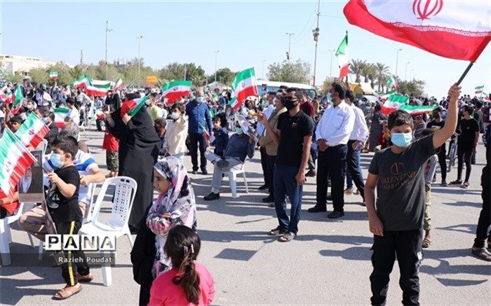 ایستگا‌ه‌های فرهنگی سازمان دانش‌آموزی در مسیر راهپیمایی ۲۲ بهمن
