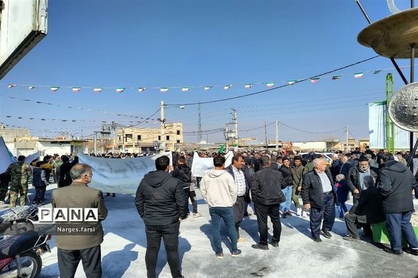 راهپیمایی 22 بهمن در شهر جعفریه قم