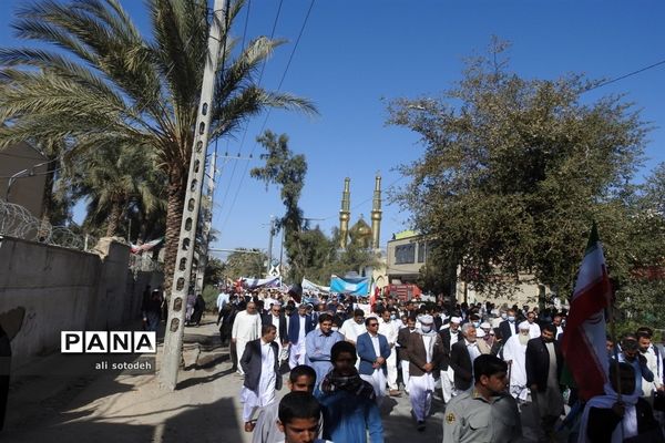 راهپیمایی 22 بهمن در سراوان