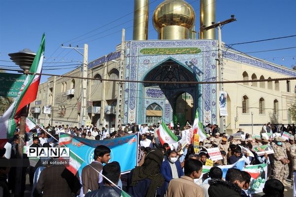 راهپیمایی 22 بهمن در سراوان