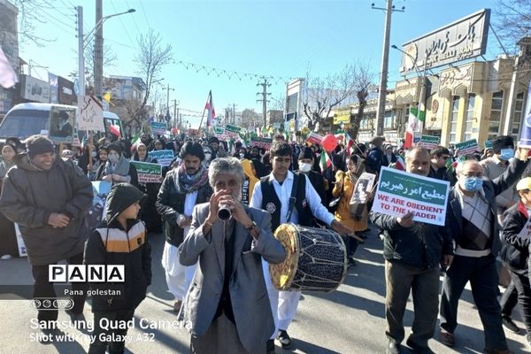 راهپیمایی22 بهمن در شهرستان گنبد