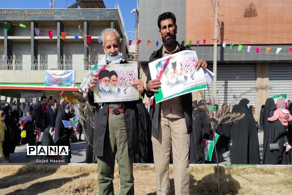 راهپیمایی 22 بهمن در زاهدان