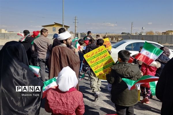 راهپیمایی ۲۲بهمن در روستای رستم آباد بخش جواد آباد