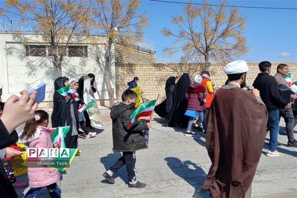 راهپیمایی ۲۲بهمن در روستای رستم آباد بخش جواد آباد