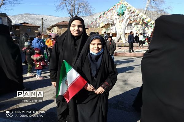 راهپیمایی 22 بهمن در شهرستان رامیان