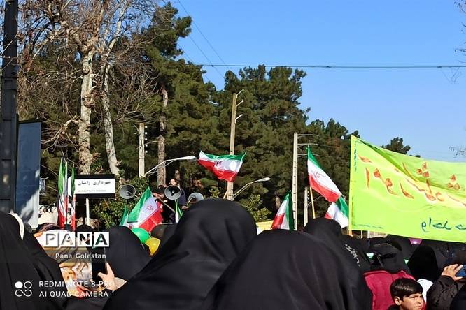 راهپیمایی 22 بهمن در شهرستان رامیان