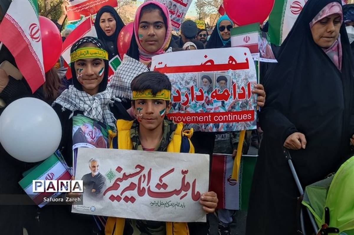 شکوه مردم شیراز در راهپیمایی یوم‌ الله ۲۲ بهمن ماه